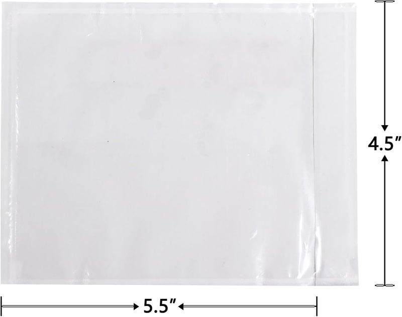 iMailer - 20 PCS 4.5"x5.5" Packing List Pouch- Clear Plastic Envelopes with Self-Adhesive Seal for Packing Slips and Invoices - Image 2
